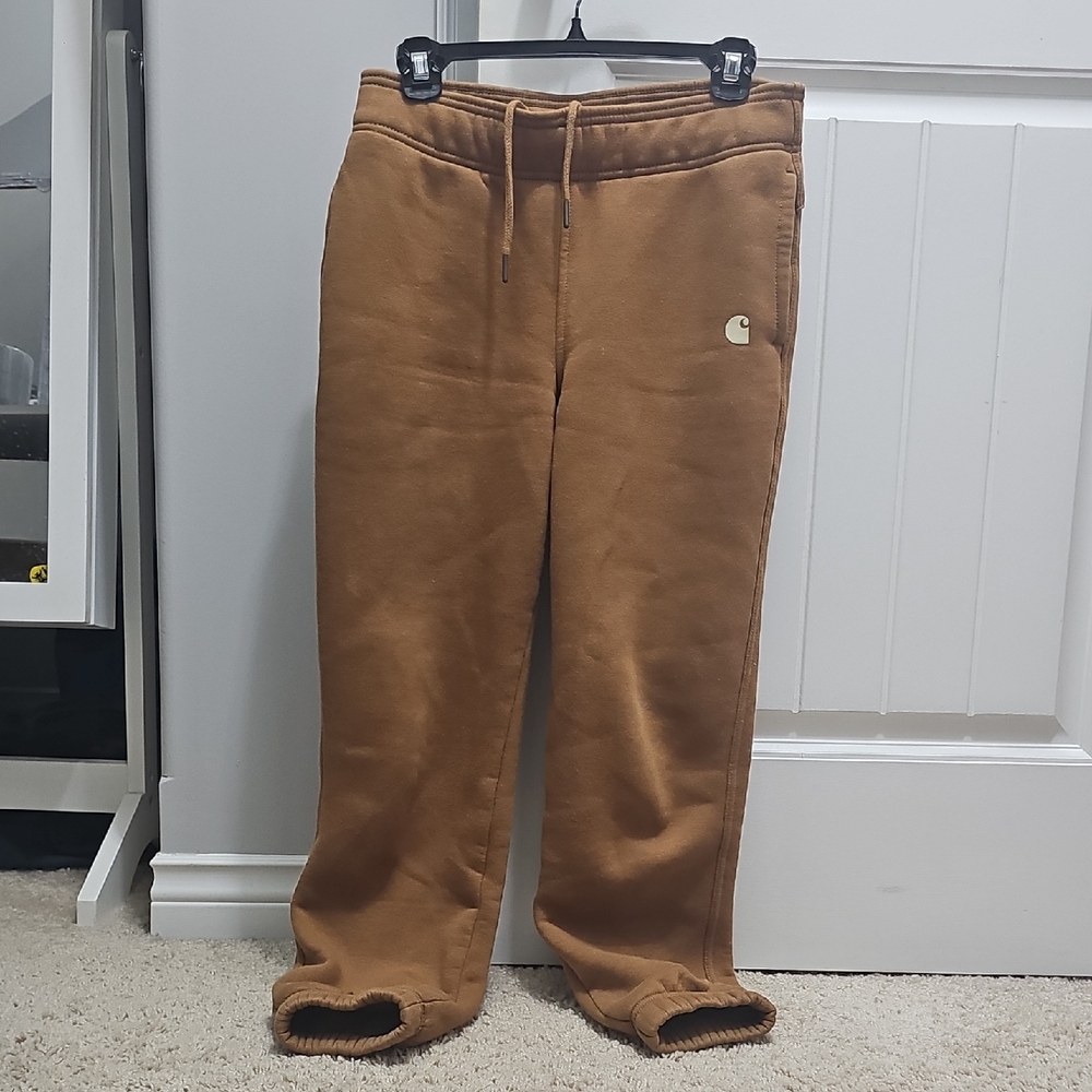 Carhartt Womans Joggers in Warm Brown XS Pockets